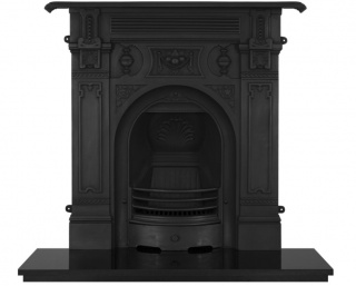 Carron Large Victorian Cast Iron Fireplace
